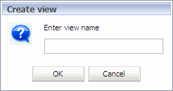 Insira um nome para a nova exibição personalizada e clique em OK.
