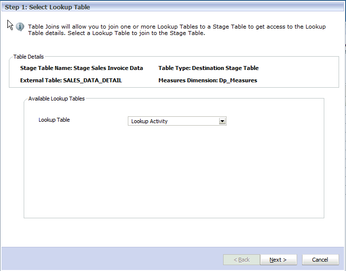 從查詢表格下拉清單中，選取加入所選階段表格的查詢。