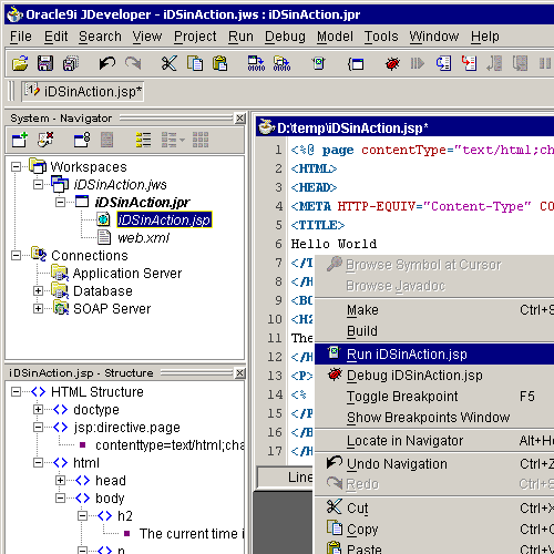 JDeveloper , JSP Development