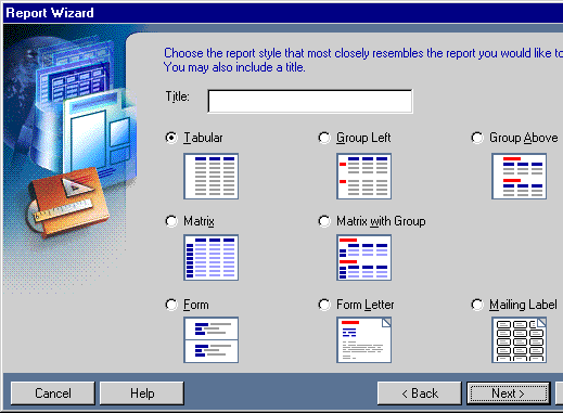 Reports Wizard