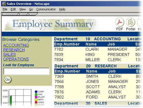 Reports on Netscape