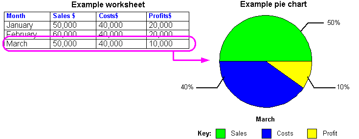 Creating Pie Charts Worksheet