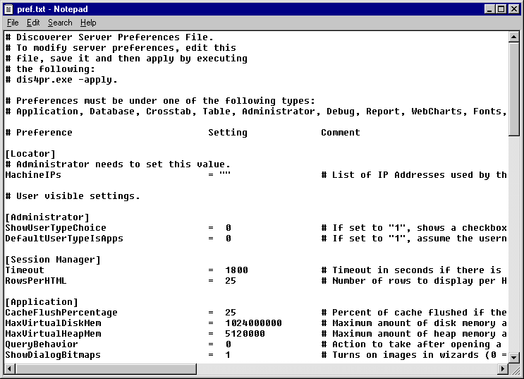 Illustration shows pref.txt file opened in a text editor