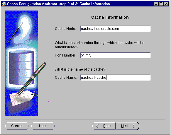 Text description of ca_cache_info.gif follows.