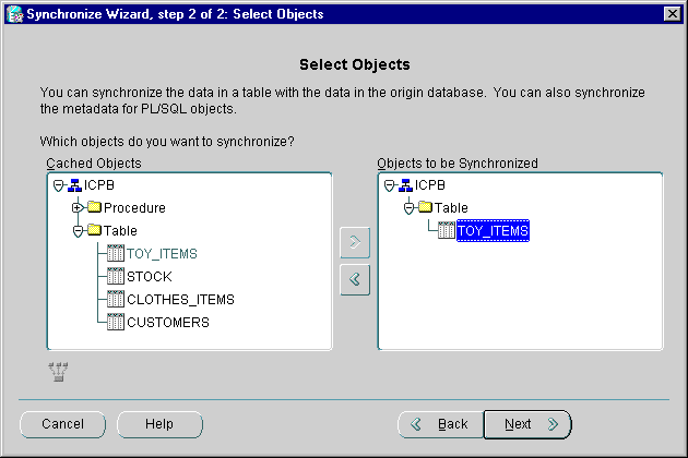 Text description of synch_table.gif follows.