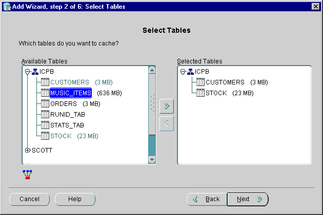 Text description of addwiz_table.gif follows.