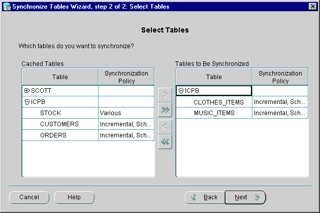 Text description of synch_table.gif follows.