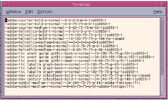 Text description of font_xlsfonts.gif follows.