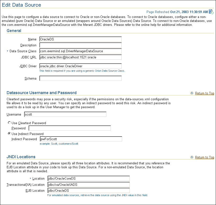 drivermanagerdatasource example