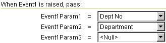 Shows Event Outputs section of Events tab.