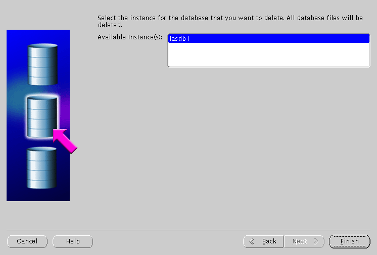 Text description of deletedb2.gif follows.
