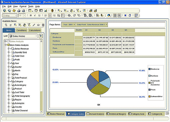 OracleAS Discoverer screen