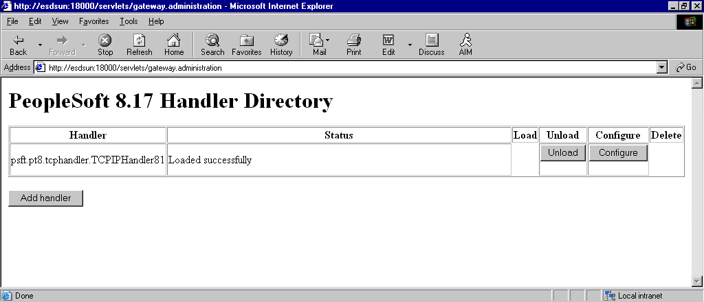 loaded handler directory
