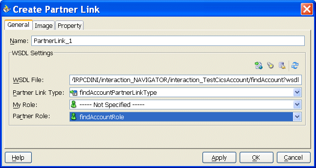 The Partner Role field value specified