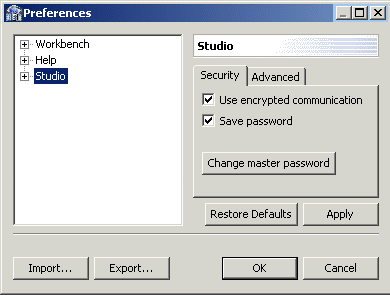 The Preferences window.