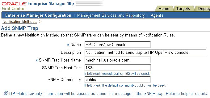 Adding SNMP Trap