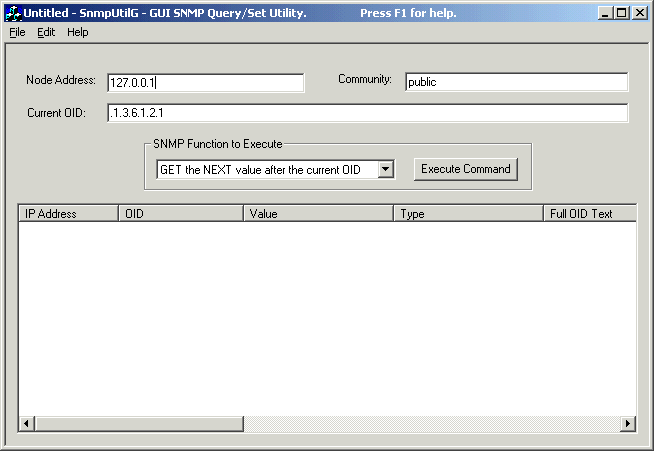 GUI SNMP Query Set/Utility