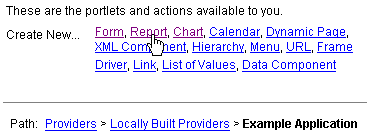 Shows Report link on the Providers tab