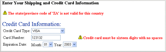 multiple credit card validator