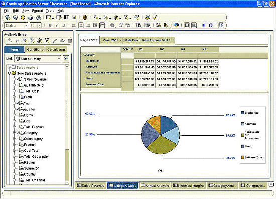 OracleAS Discoverer screen OracleAS Discoverer screen