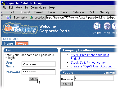 myCompany portal page myCompany portal page