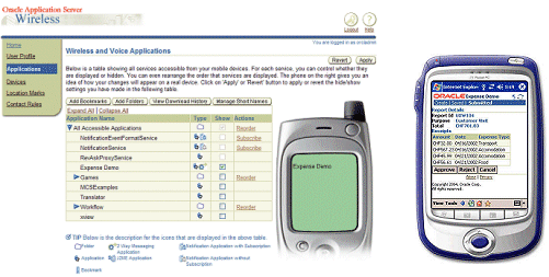 Wireless application displays Wireless application displays