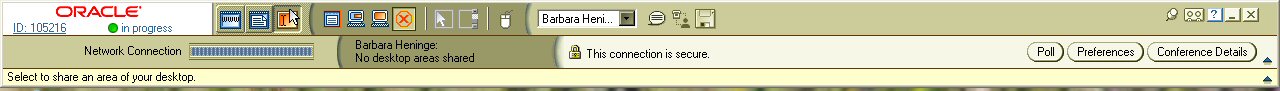 The Web Conferencing console.