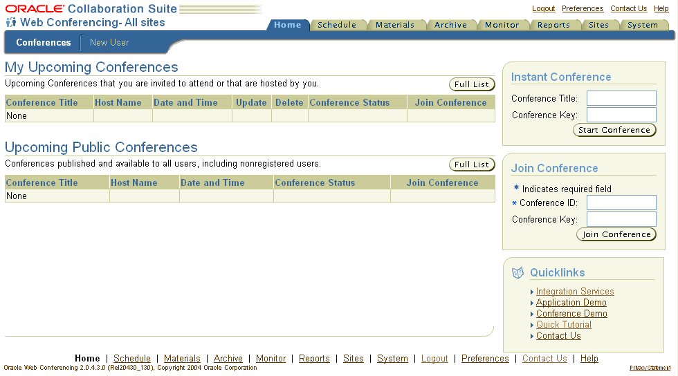 The web conferencing application window.