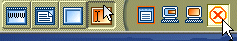 Icon for stopping all sharing: an X in a red circle.