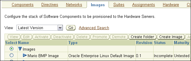 This figure shows the Images tab.
