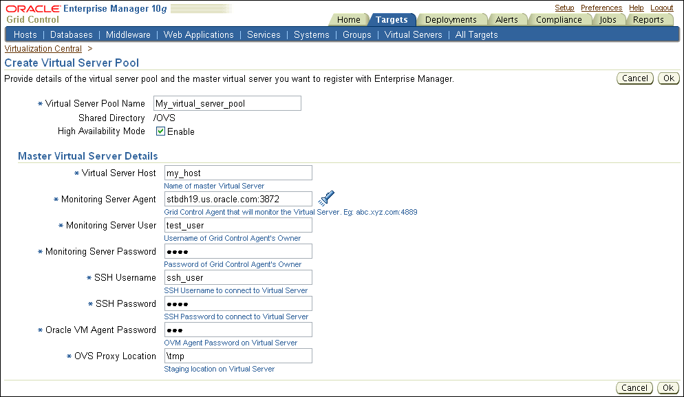 Creating Server Pool