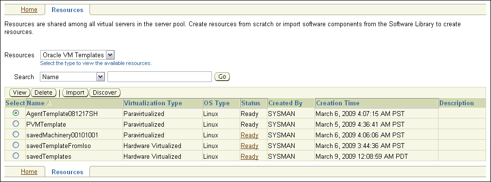 This figure displays the Resources tab.
