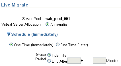 Live Migrate: Guest Virtual Machine page