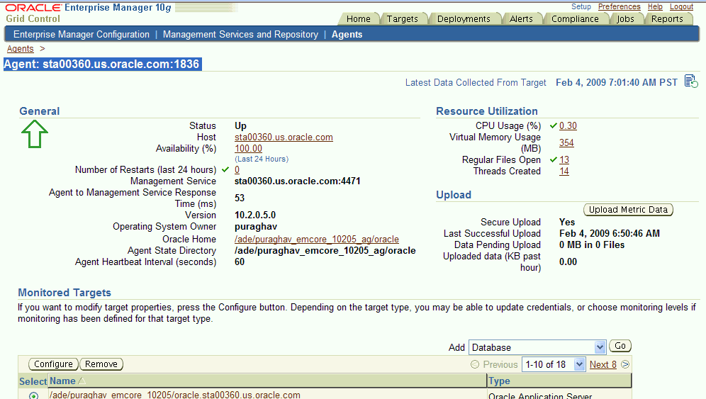 Secure Upload Field on the Management Agent Home Page