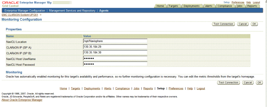 Configuration Properties Page