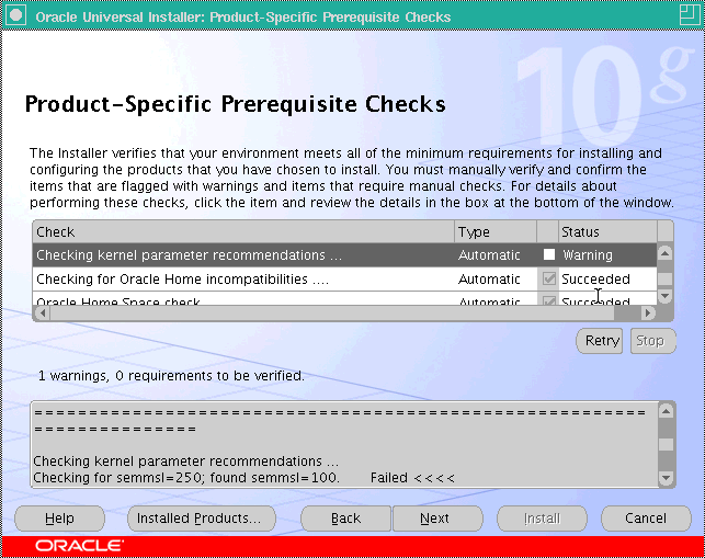 Specify Product-specific Prerequisite Checks