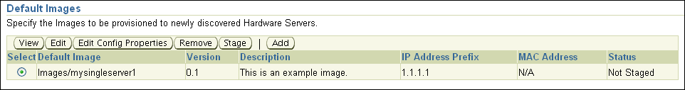 Default Images Section