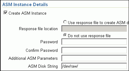 ASM Instance Details