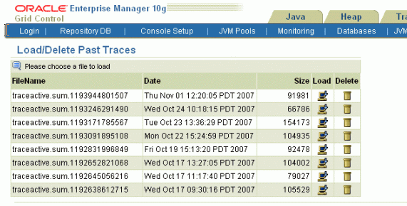 Manage Trace Files