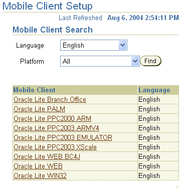 Mobile Client Setup
