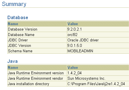 The system summary page.