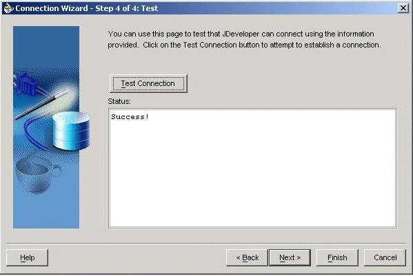 This image enables you to test your JDBC connection.