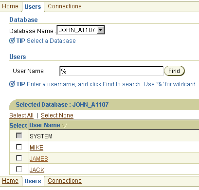 This image displays existing Branch Office users.