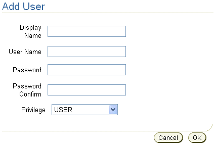 The Add User page.
