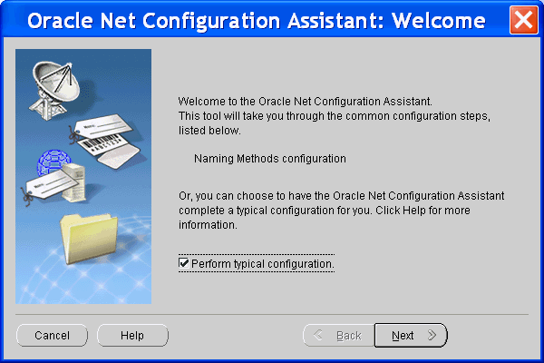 Net Configuration Assistant: welcome page Net Configuration Assistant: welcome page