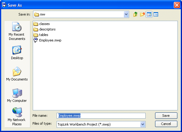 This illustration shows the Save As dialog box.
