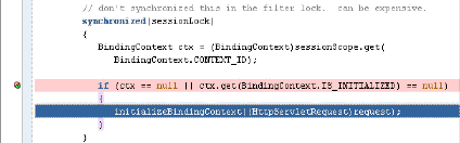 This image shows a breakpoint on ctx.get().
