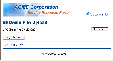 This image shows the file upload page.