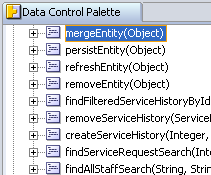 Methods in the Data Control Palette
