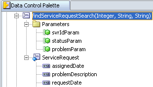 Custom search method uses parameters to return data